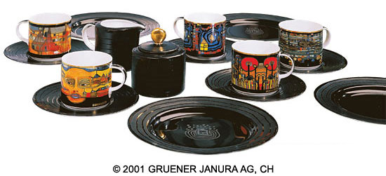 Friedensreich Hundertwasser: 20-teiliges Kaffeeservice