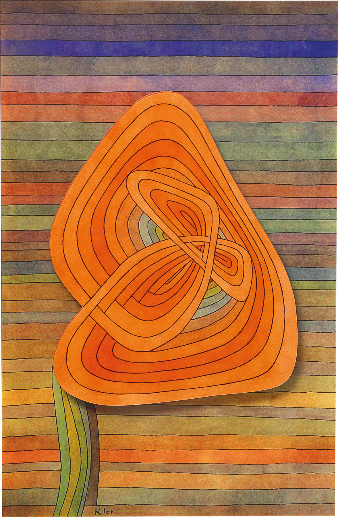 Paul Klee: Bild ‚Lonely Flower‘ (1934), Dimension 2