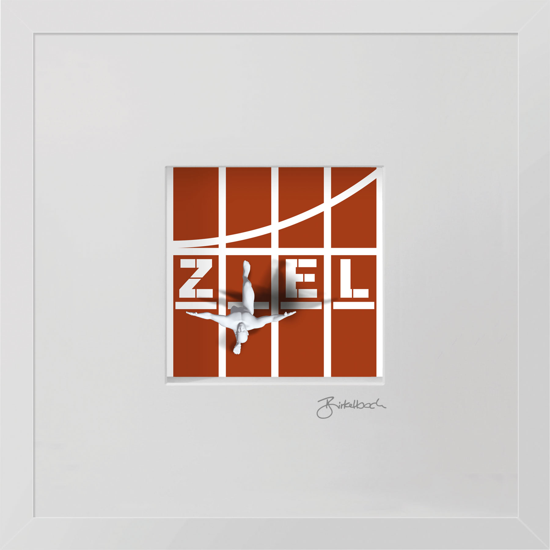 Ralf Birkelbach: 3D-Bild ‚Im Ziel‘, gerahmt