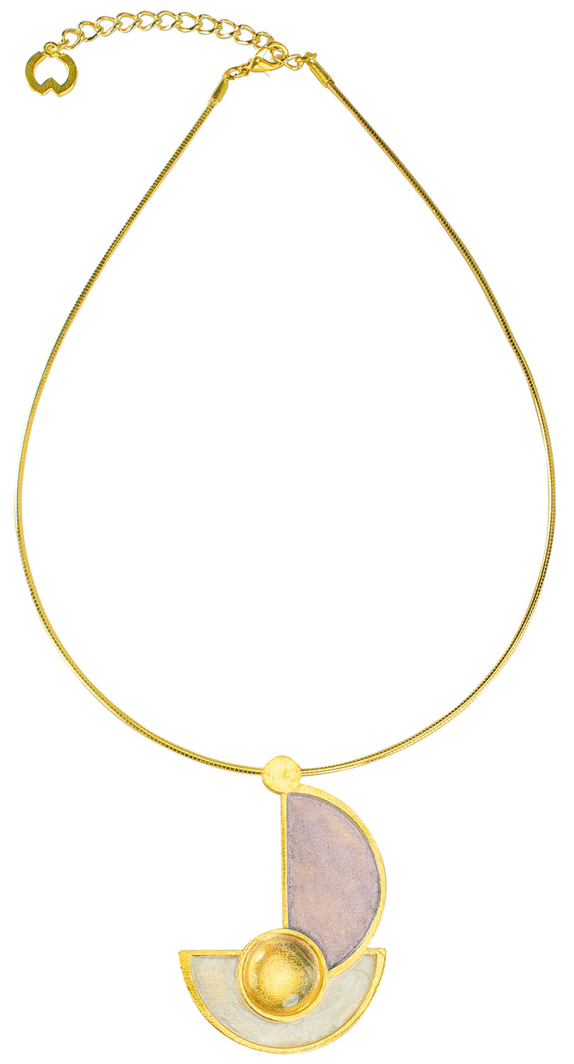Petra Waszak: Collier ‚Collage 1‘ – nach Moholy-Nagy, Schmuck
