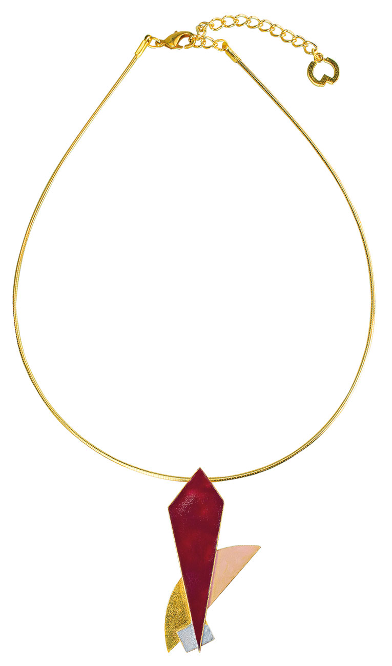 Petra Waszak: Collier ‚Kestnermappe‘ – nach Moholy-Nagy, Schmuck
