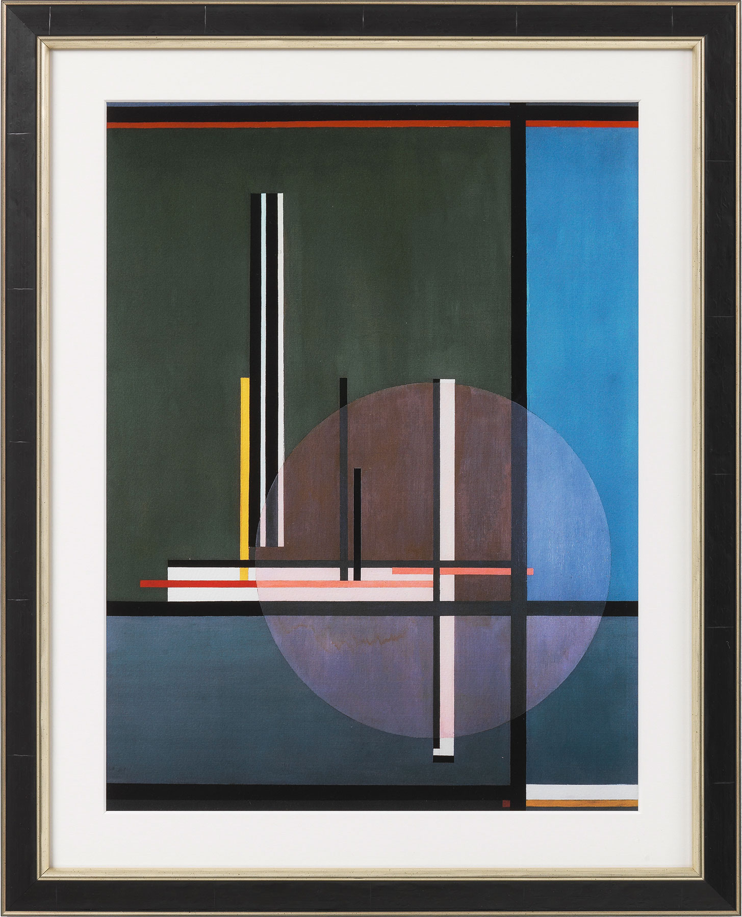 László Moholy-Nagy: Bild ‚LIS‘ (1922), gerahmt