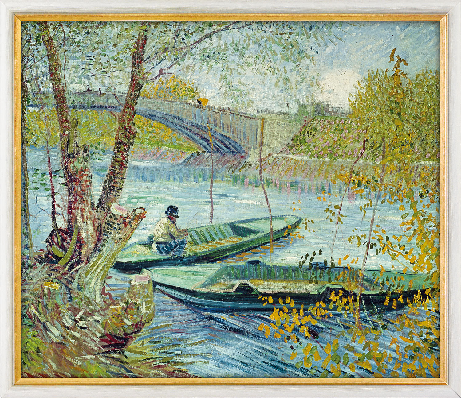 Vincent van Gogh: Bild ‚Fischen im Frühling‘ (1887), gerahmt