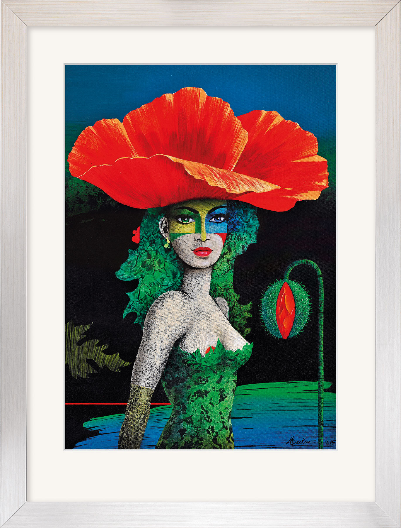 Michael Becker: Bild ‚Mohna II‘, gerahmt