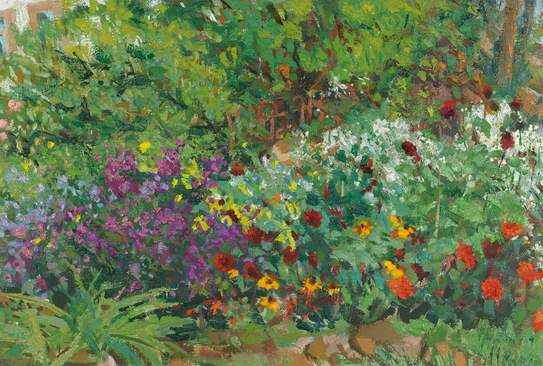 Jochen Fiedler: Bild ‚Oktoberblüte‘ (2014), auf Keilrahmen