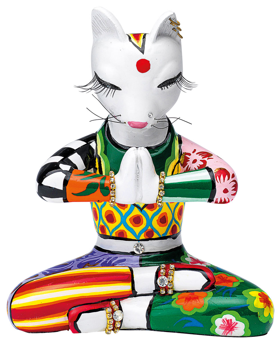Tom’s Drag: Skulptur ‚Yogakatze Sadhu‘, Kunstguss
