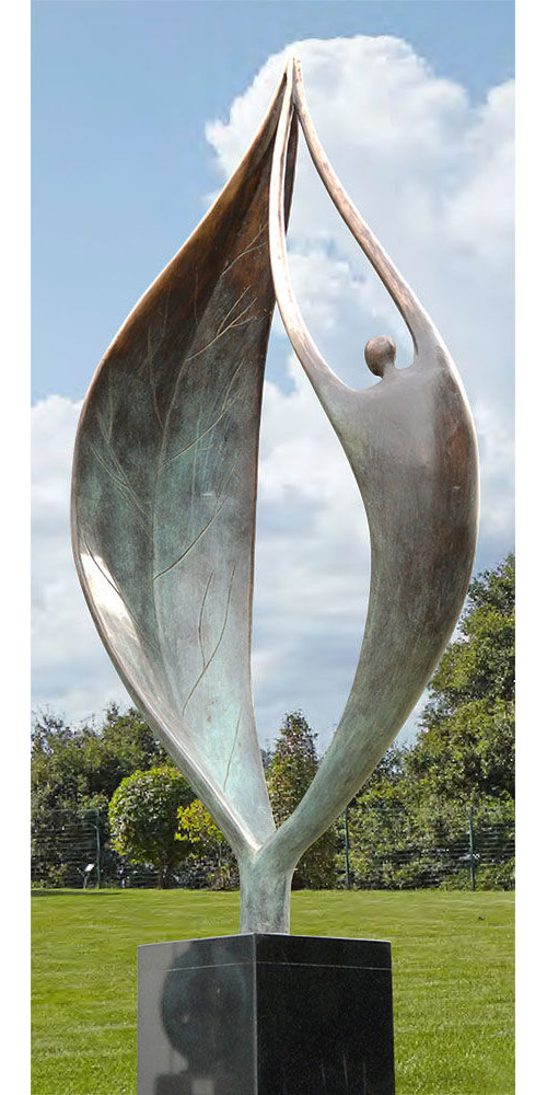 Corry Ammerlaan: Gartenskulptur ‚Ein neuer Anfang‘ (ohne Säule), Bronze