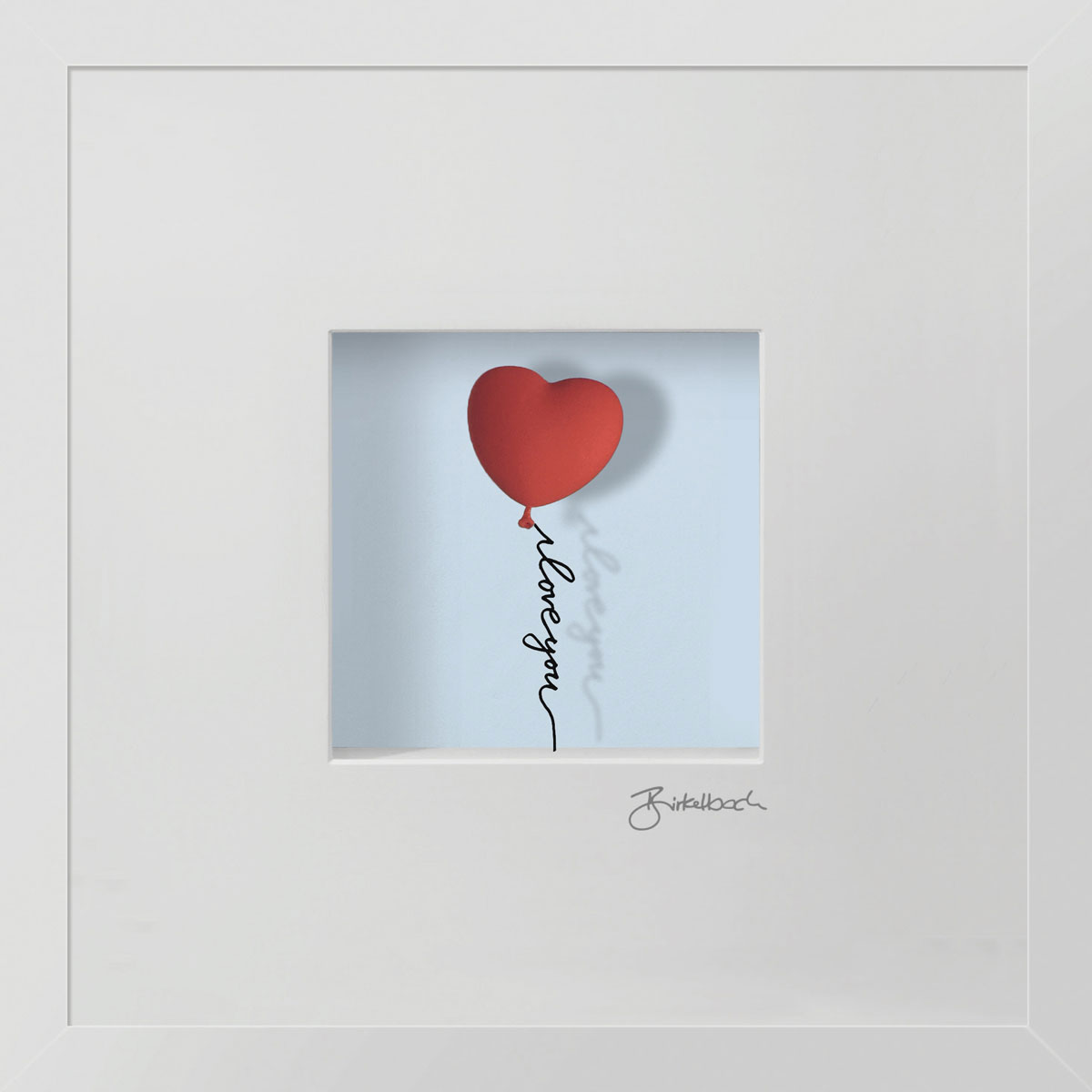 Ralf Birkelbach: 3D-Bild ‚I love you‘, gerahmt