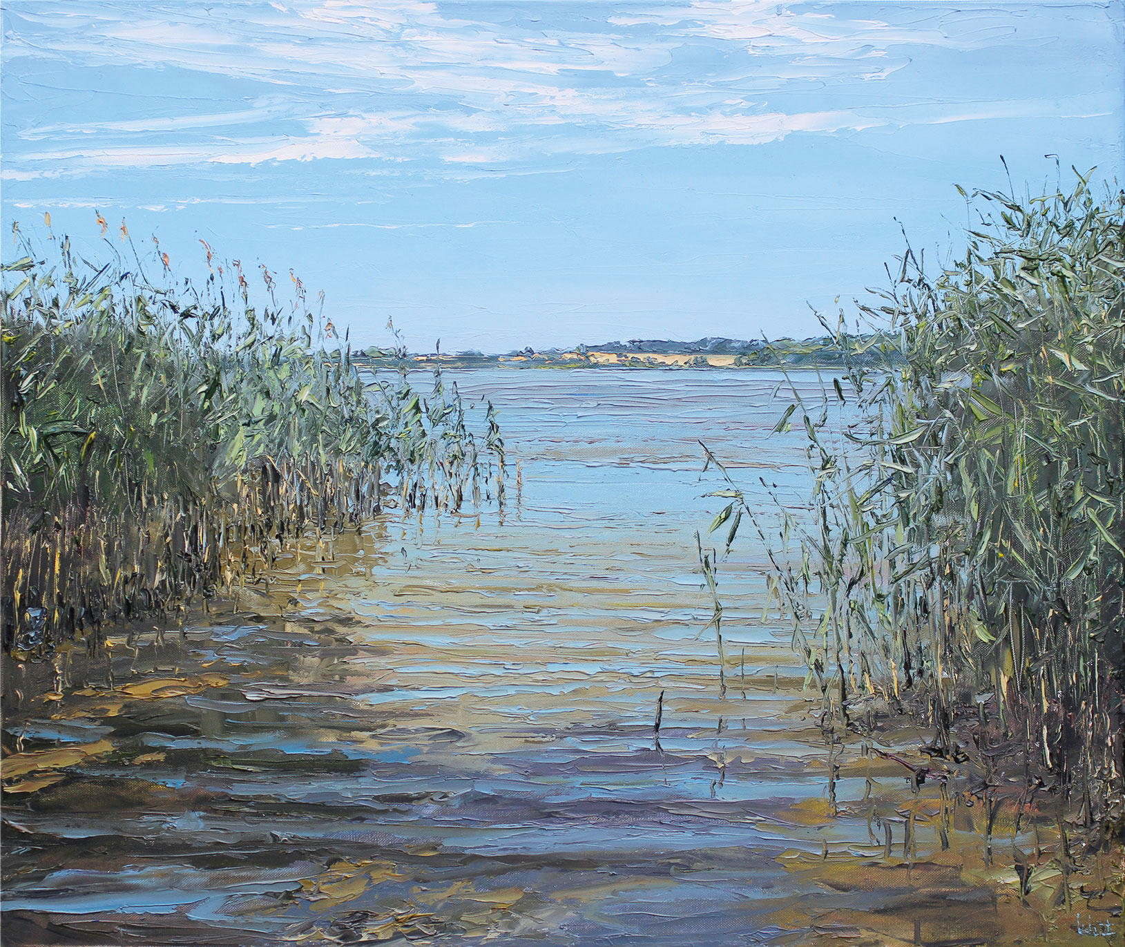 Peter Witt: Bild ‚Mecklenburgische See‘ (2018), auf Keilrahmen