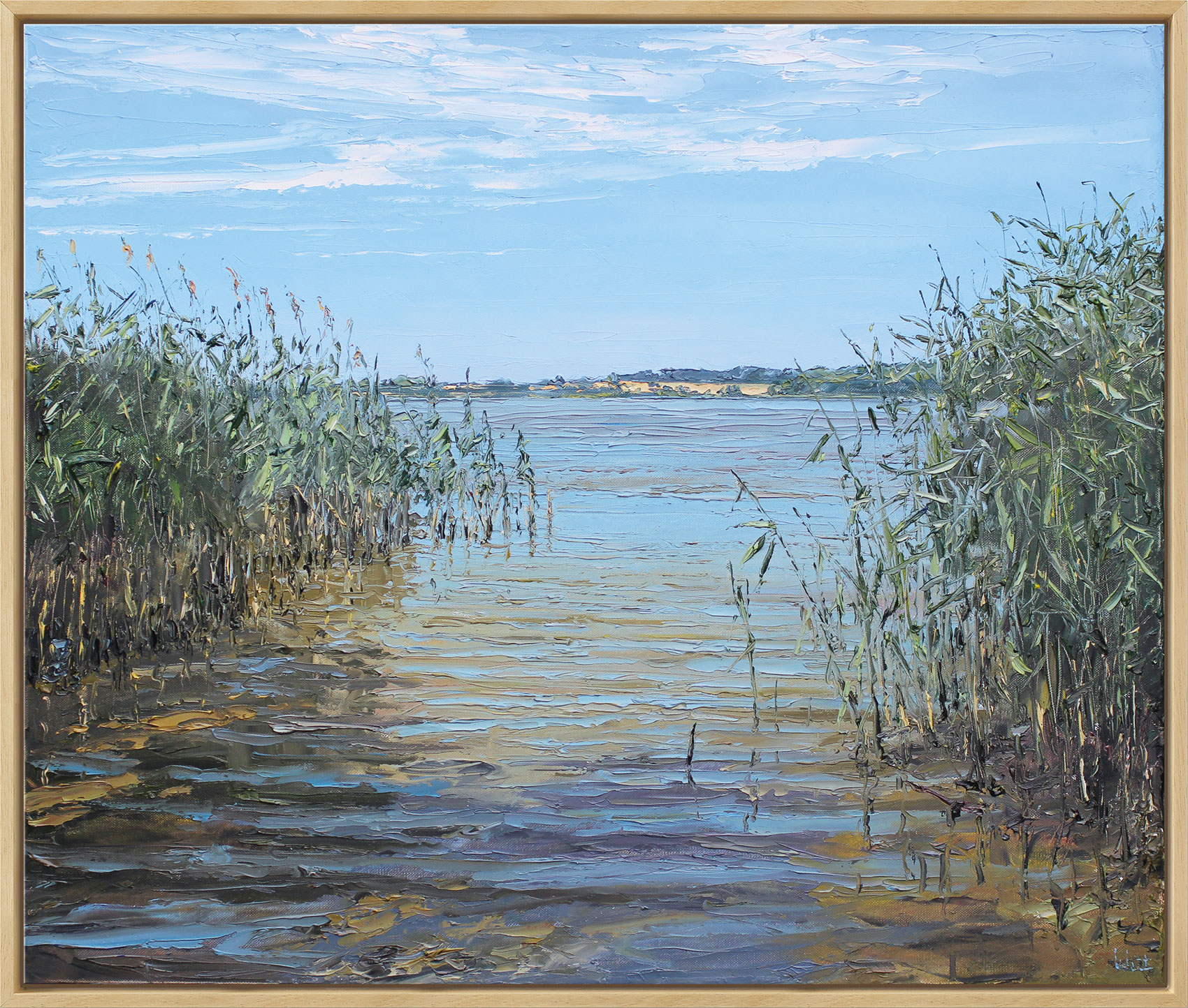Peter Witt: Bild ‚Mecklenburgische See‘ (2018), gerahmt
