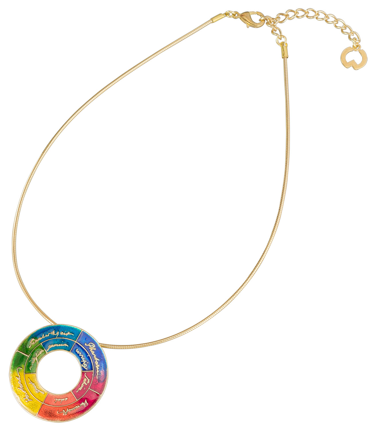 Petra Waszak: Collier ‚Goethes Farbkreis‘, Schmuck