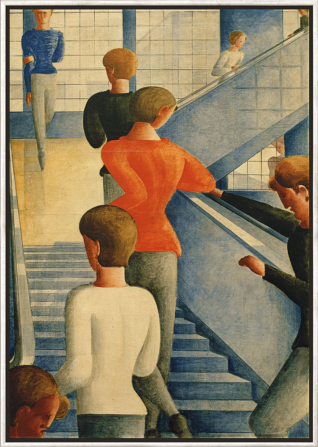Oskar Schlemmer: Bild ‚Bauhaustreppe‘ (1932), gerahmt