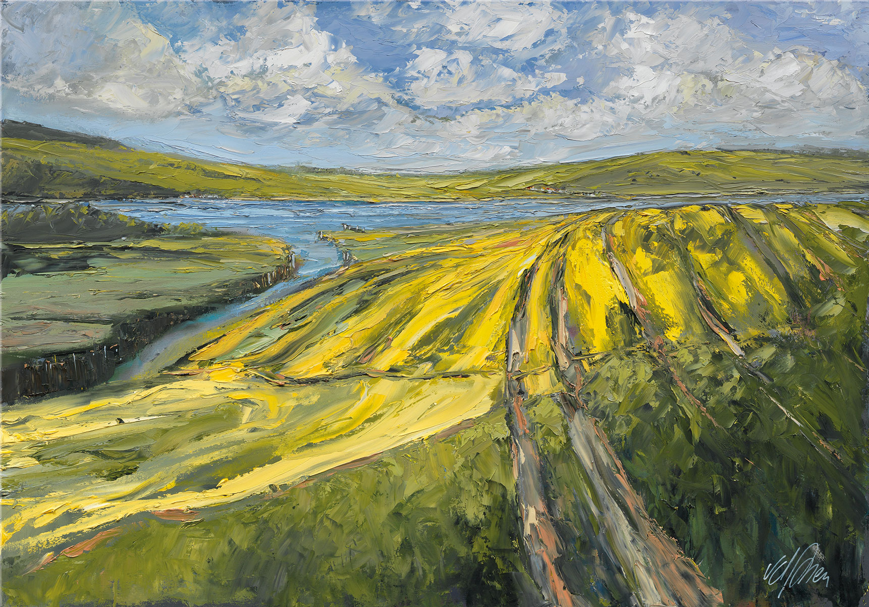 Nikolaus von der Assen: Bild ‚An der Schlei‘ (2018), auf Keilrahmen
