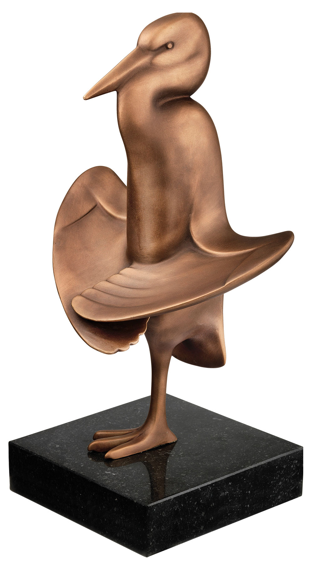 Evert den Hartog: Skulptur ‚Reiher in der Sonne‘, Bronze
