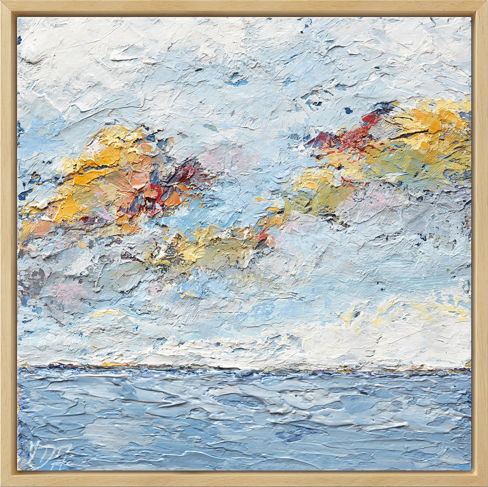 Nikolaus von der Assen: Bild ‚Wolkenspiel II‘ (2017), Version naturfarben gerahmt