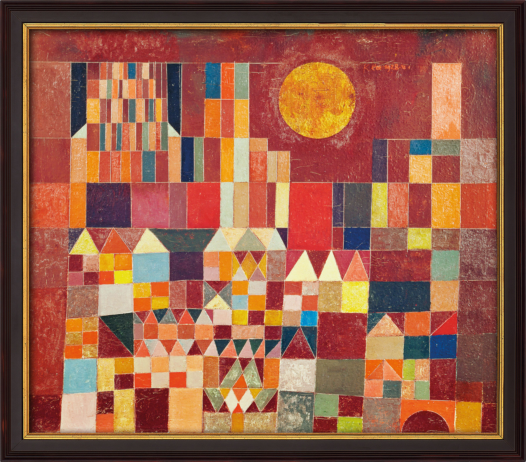Paul Klee: Bild ‚Burg und Sonne‘ (1928), gerahmt
