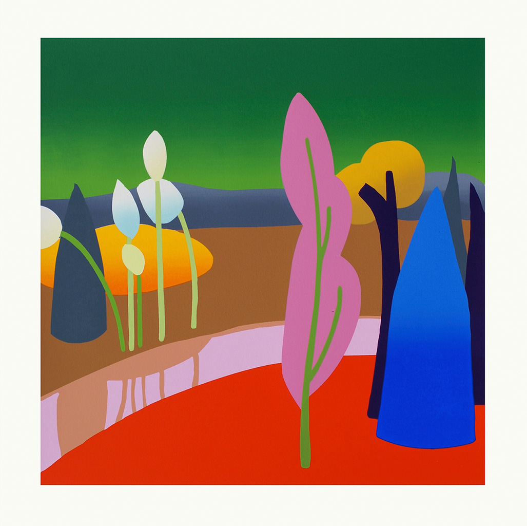 Julia Steinberg: Bild ‚Flusslandschaft‘ (2014), ungerahmt