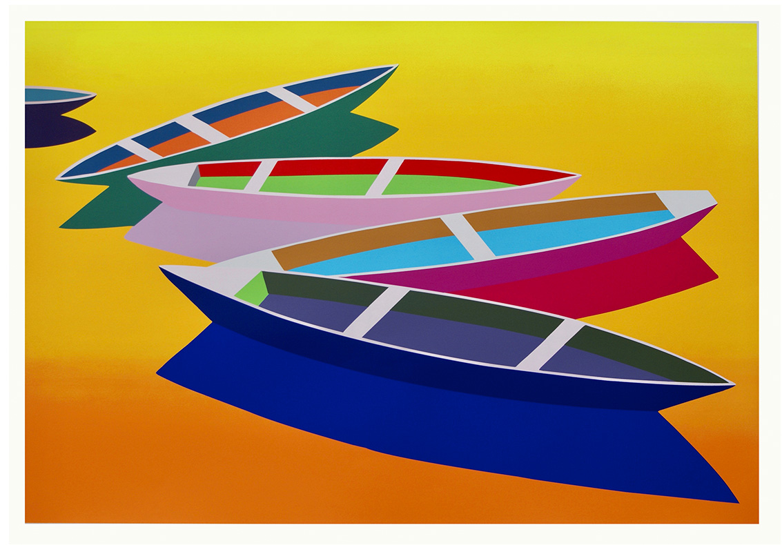 Julia Steinberg: Bild ‚Boote (2)‘ (2019), ungerahmt