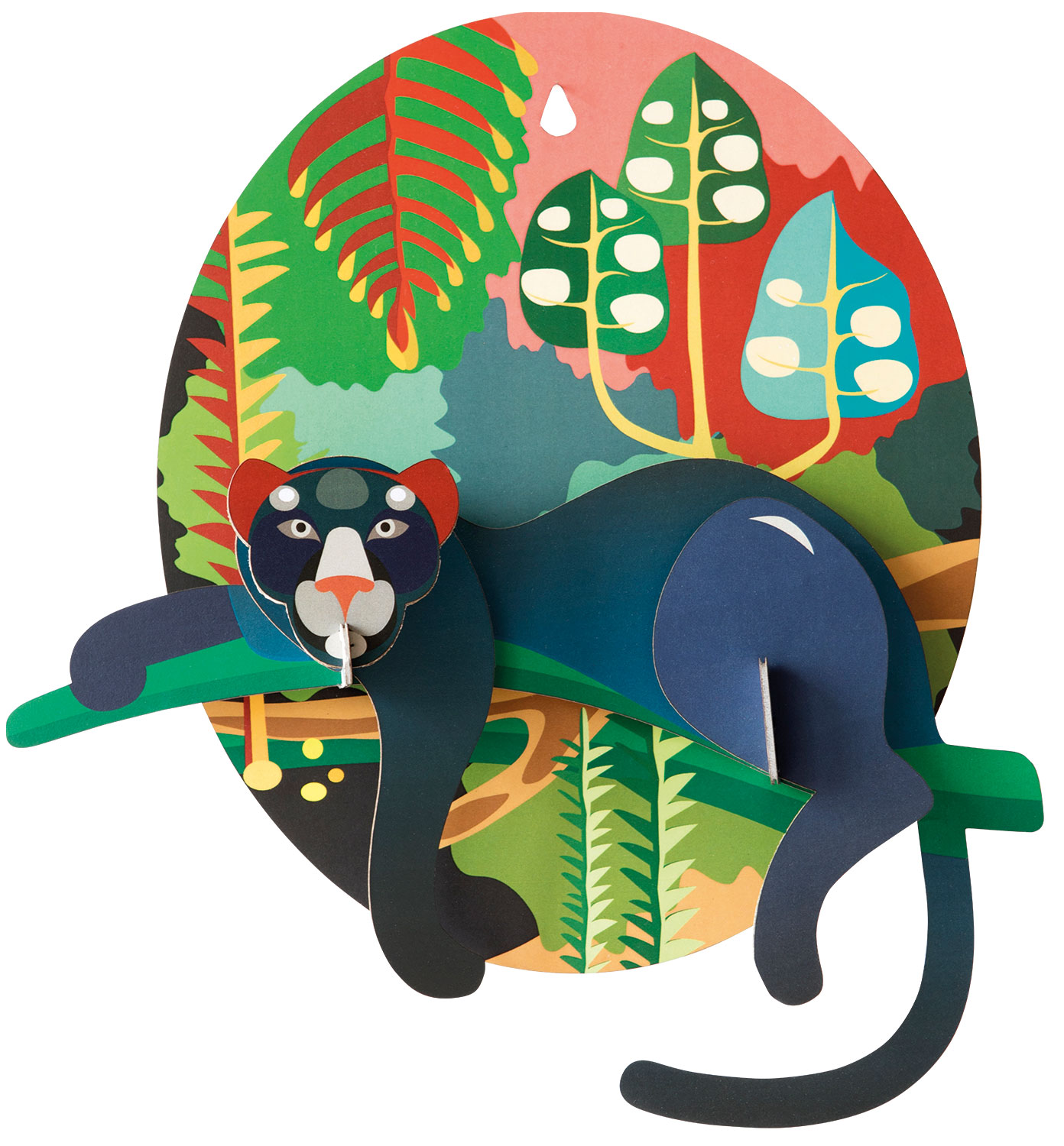 studio ROOF: 3D-Wandobjekt ‚Jungle Puma‘ aus recyceltem Karton, DIY
