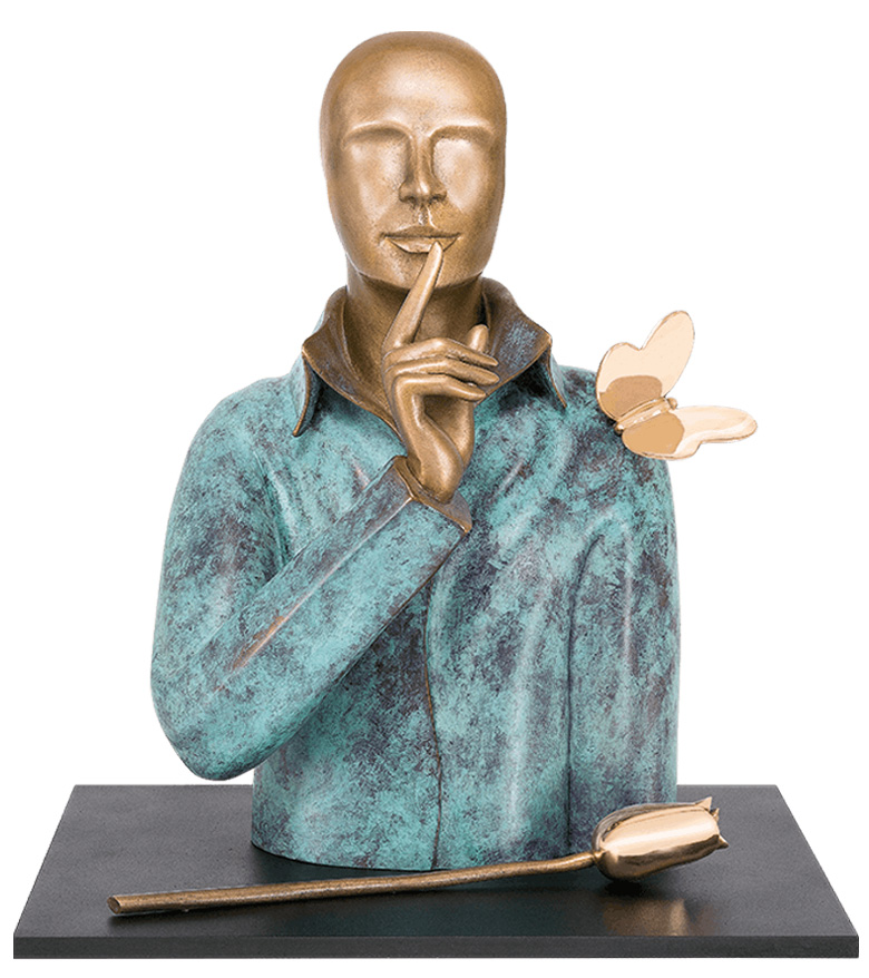 Andrea Bucci: Skulptur ‚Silence‘, Bronze