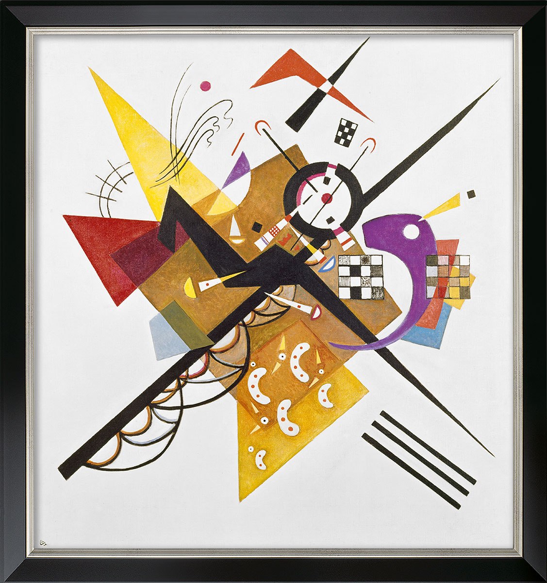Wassily Kandinsky: Bild ‚Auf Weiß II‘ (1923), gerahmt