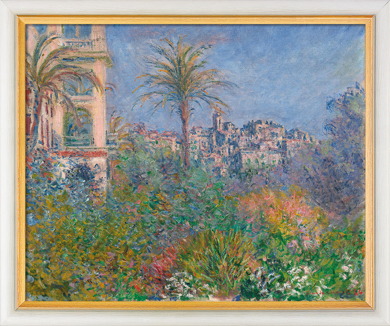 Claude Monet: Bild ‚Villen in Bordighera‘ (1884), gerahmt