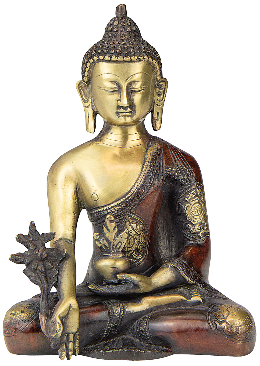Deko-Figur “Meditierender Buddha” aus Bronze, patiniert (Kopie)