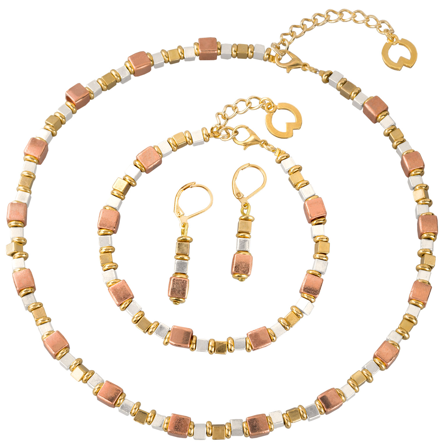 Petra Waszak: Schmuckset ‚Tricolor‘