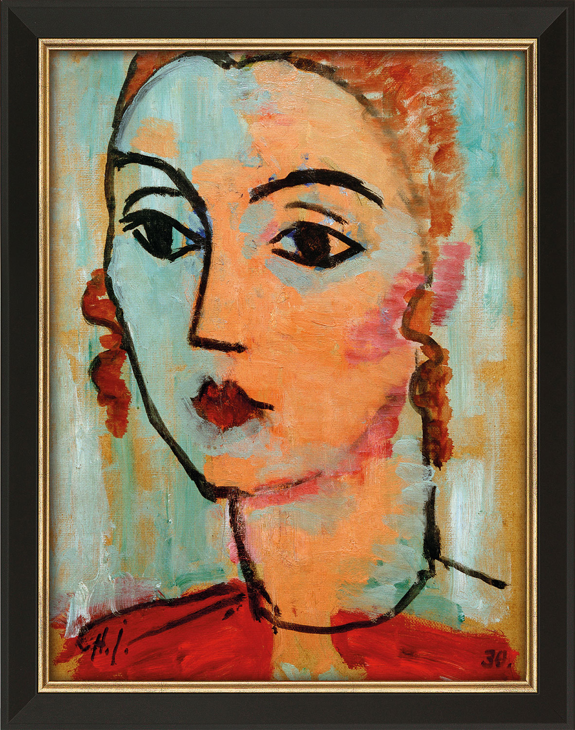 Alexej von Jawlensky: Bild ‚Bildnis Lisa Kümmel‘ (1930), gerahmt