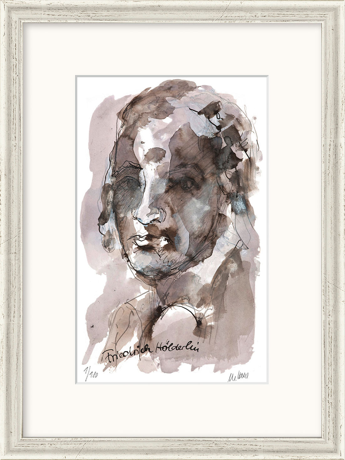 Armin Mueller-Stahl: Bild ‚Friedrich Hölderlin‘, gerahmt