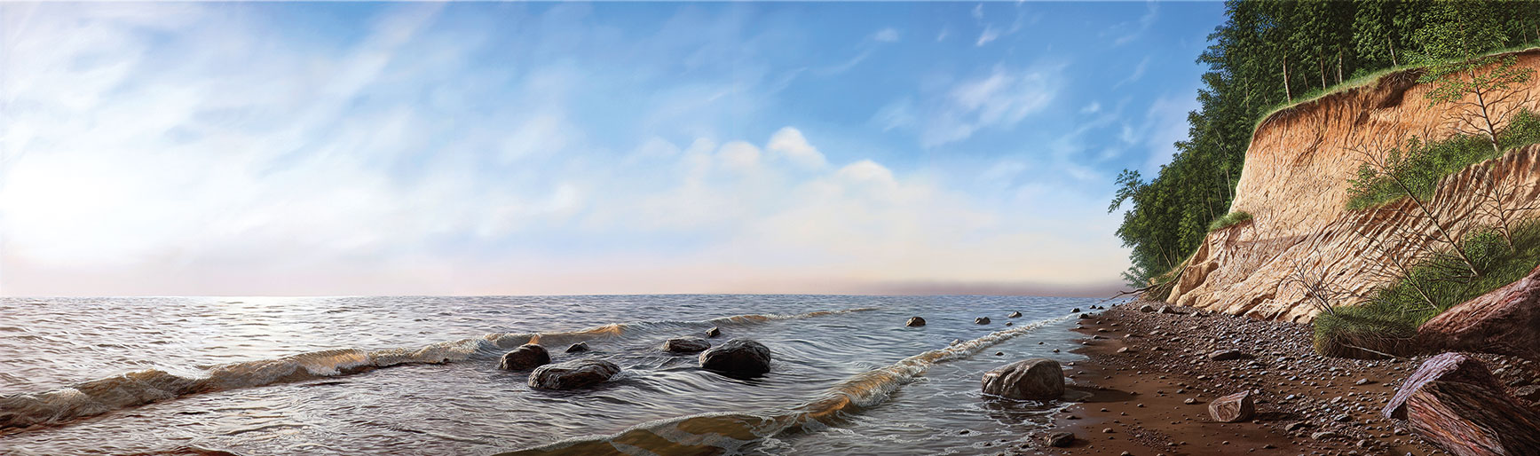 Gerd Bannuscher: Bild ‚Brodtener Steilufer – Ostsee‘ (2009), auf Keilrahmen