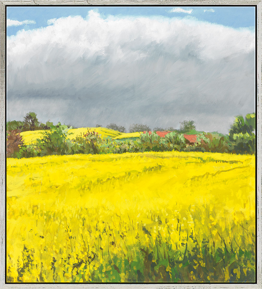 Frank Suplie: Bild ‚Sommertag – es wird gleich regnen‘ (2010), gerahmt