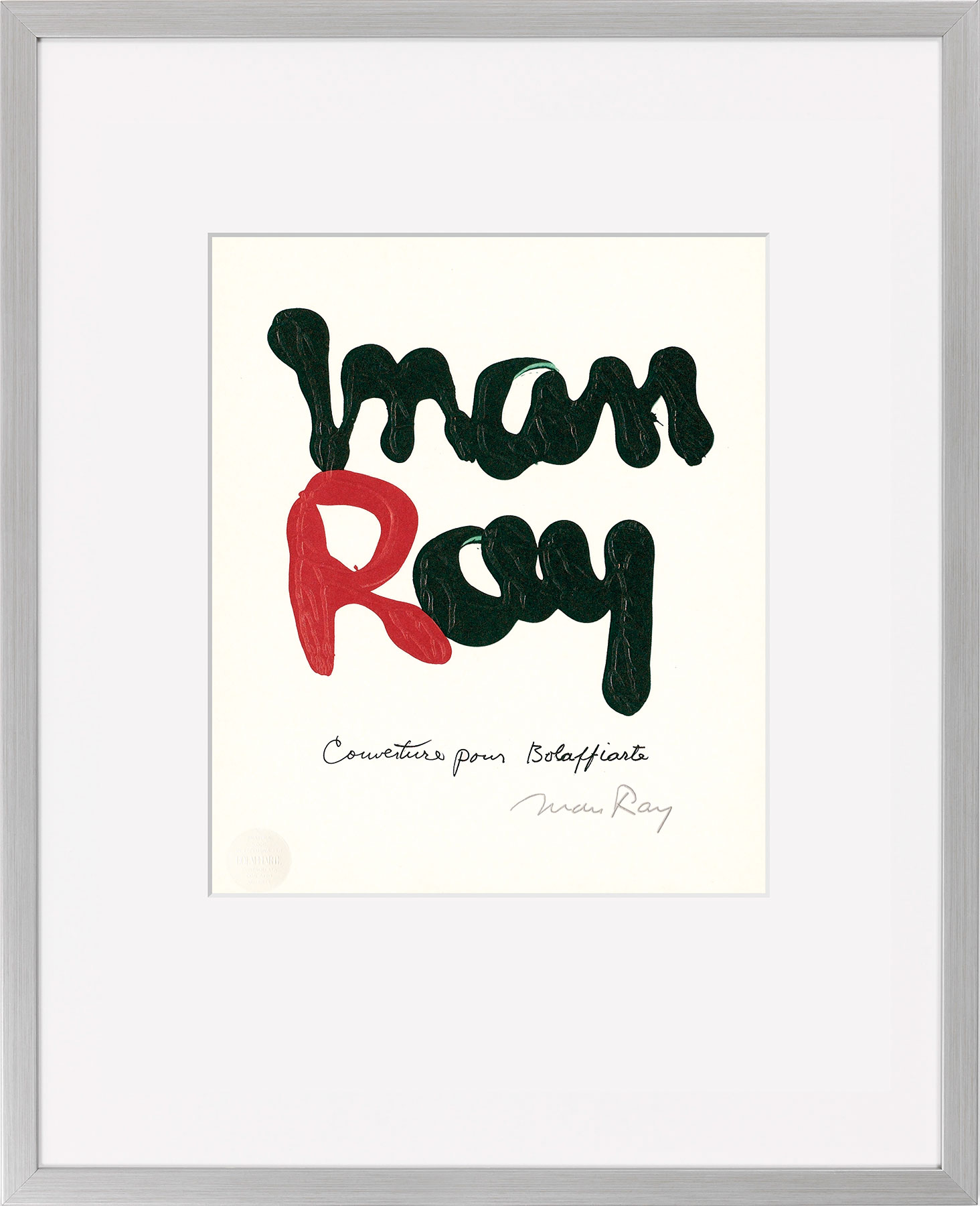 Man Ray: Bild ‚Der Buchstabe R‘, gerahmt