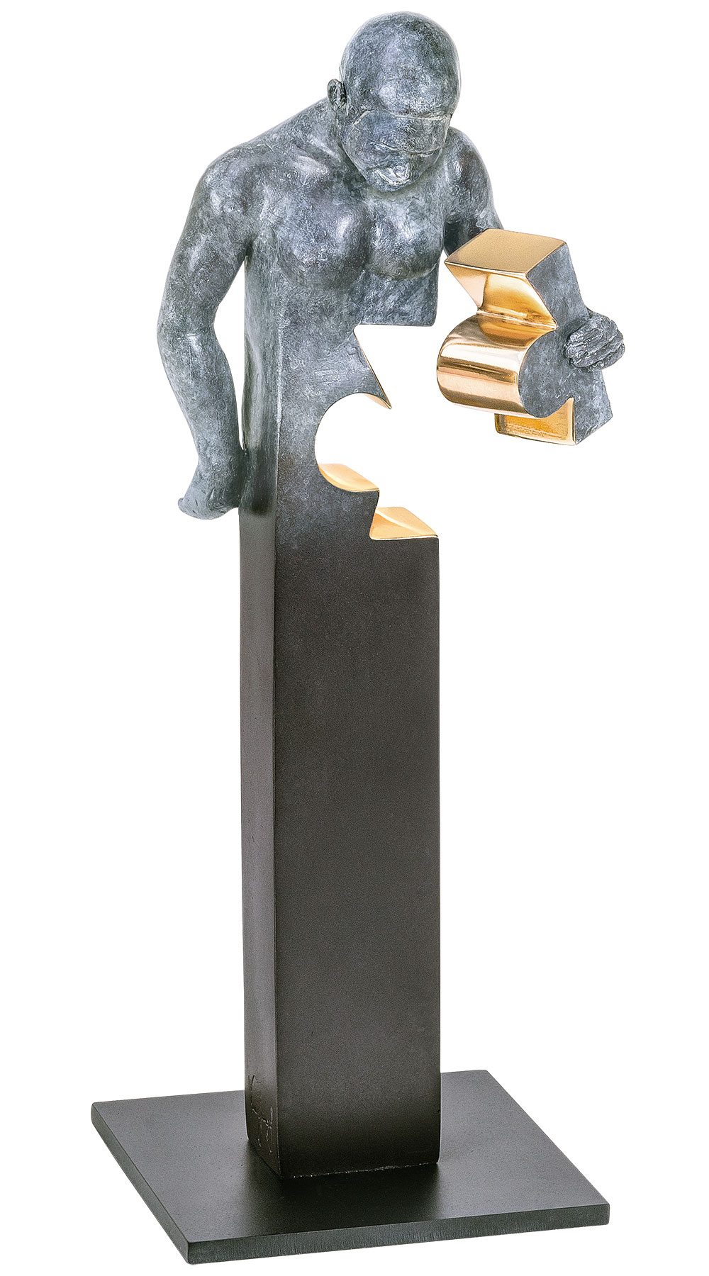 Annie Jungers: Skulptur ‚Eureka‘, Bronze