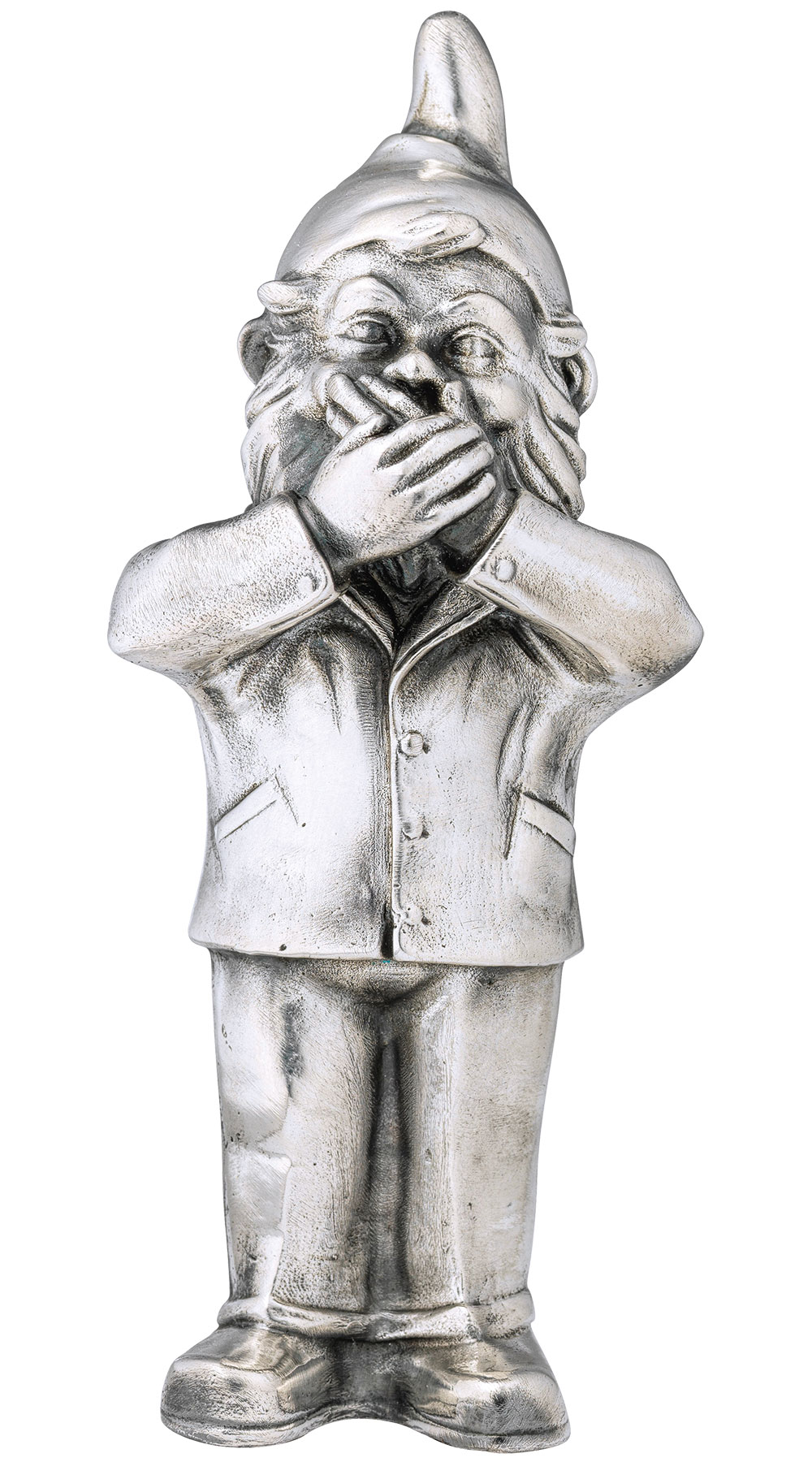 Ottmar Hörl: Skulptur ‚Geheimnisträger – Nichts sagen‘, Version versilbert