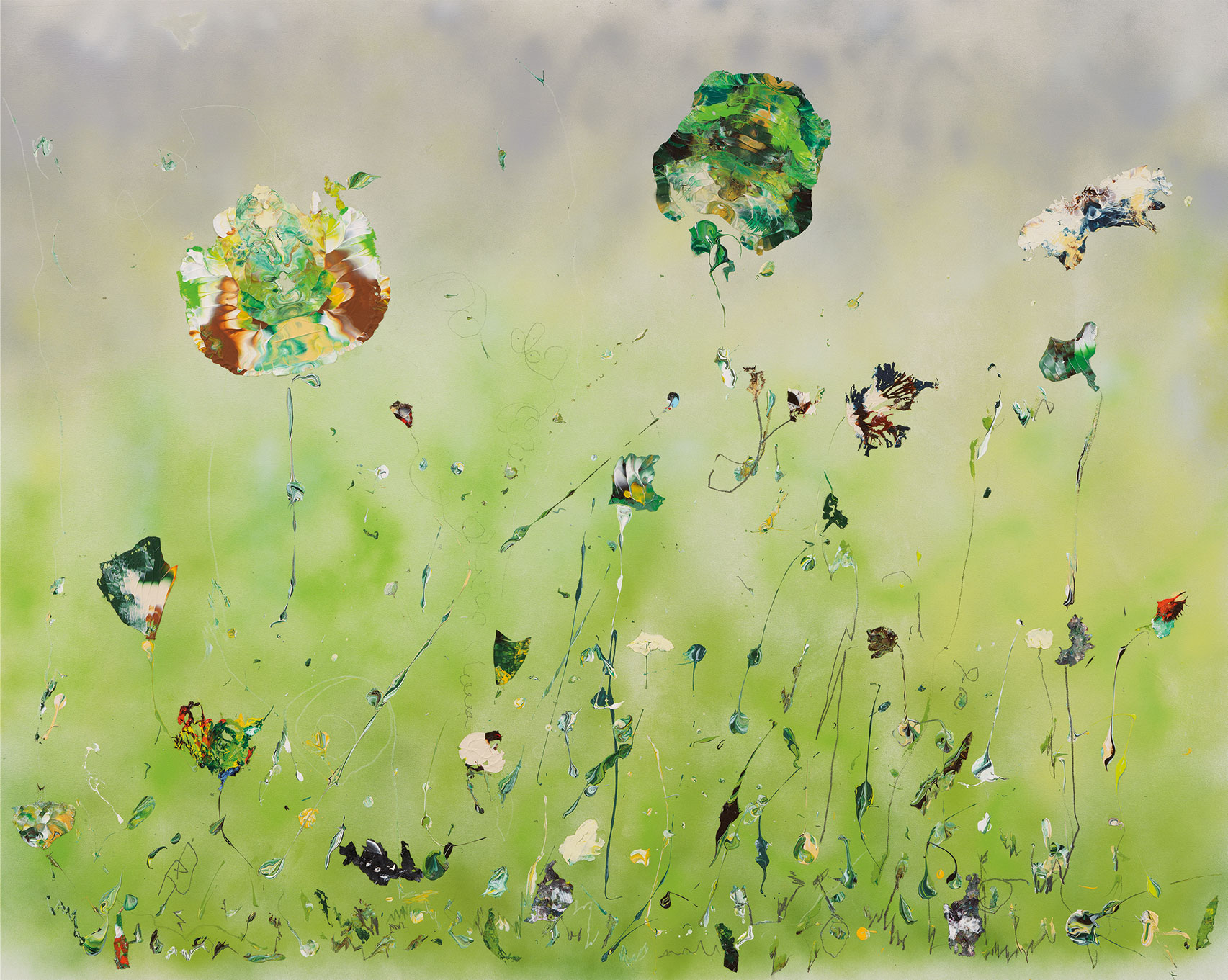 Christine Müller: Bild ‚Hommage à Ravel II‘ (2019), auf Keilrahmen