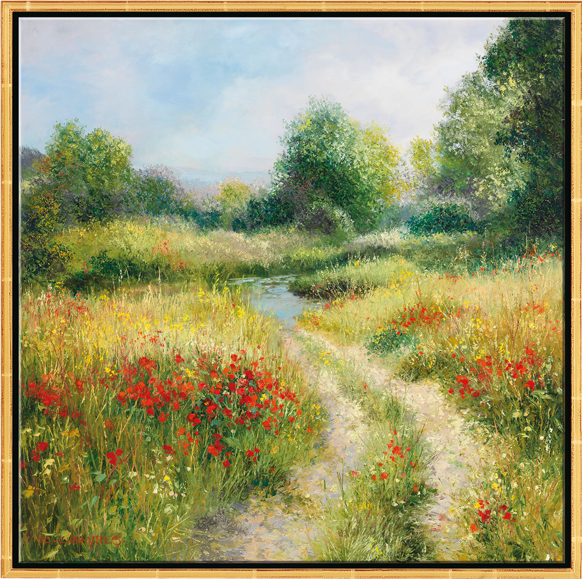 Jean-Claude Cubaynes: Bild ‚Printemps en Normandie‘, gerahmt
