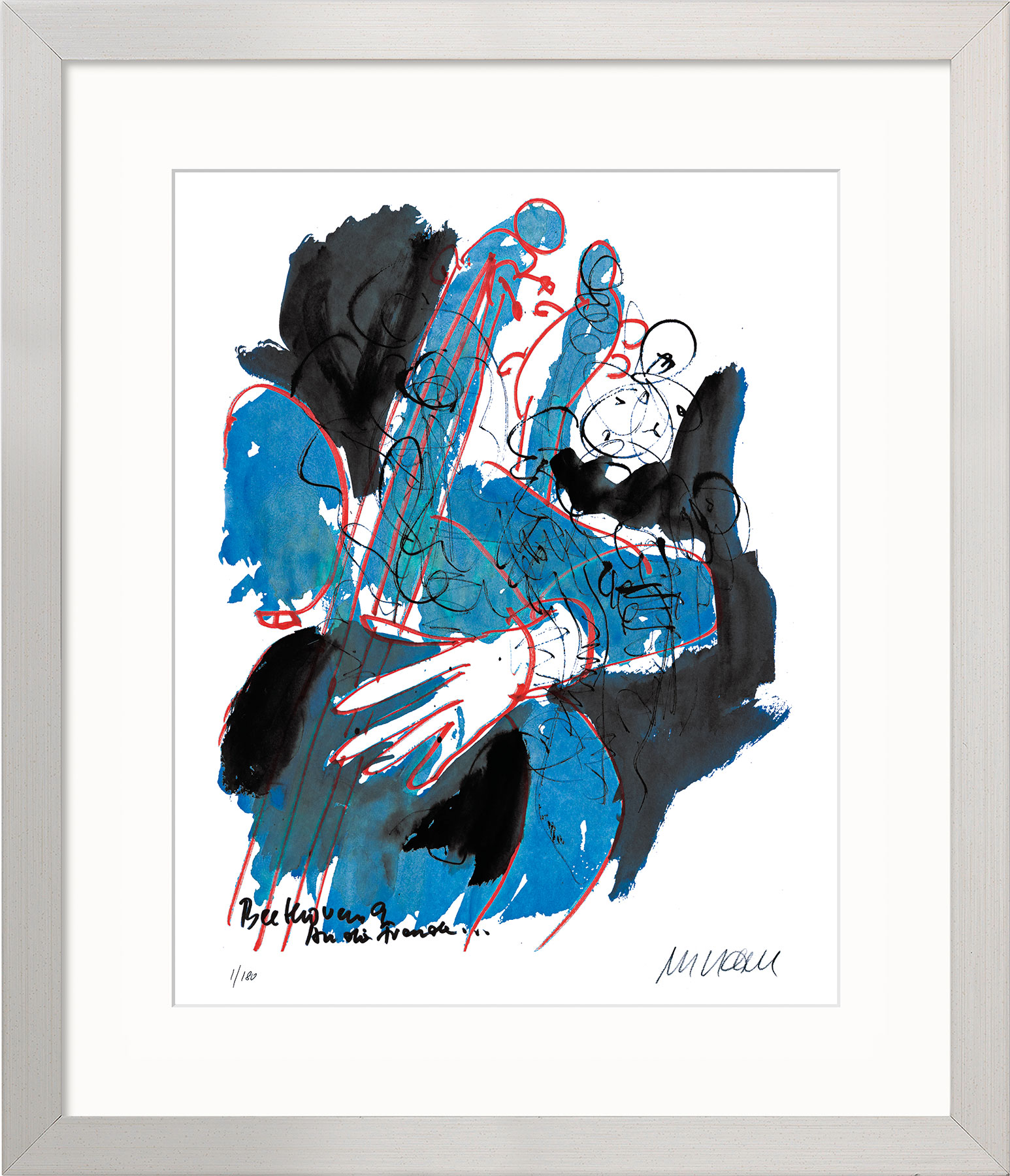 Armin Mueller-Stahl: Bild ‚Beethoven – An die Freude‘ (2020), gerahmt
