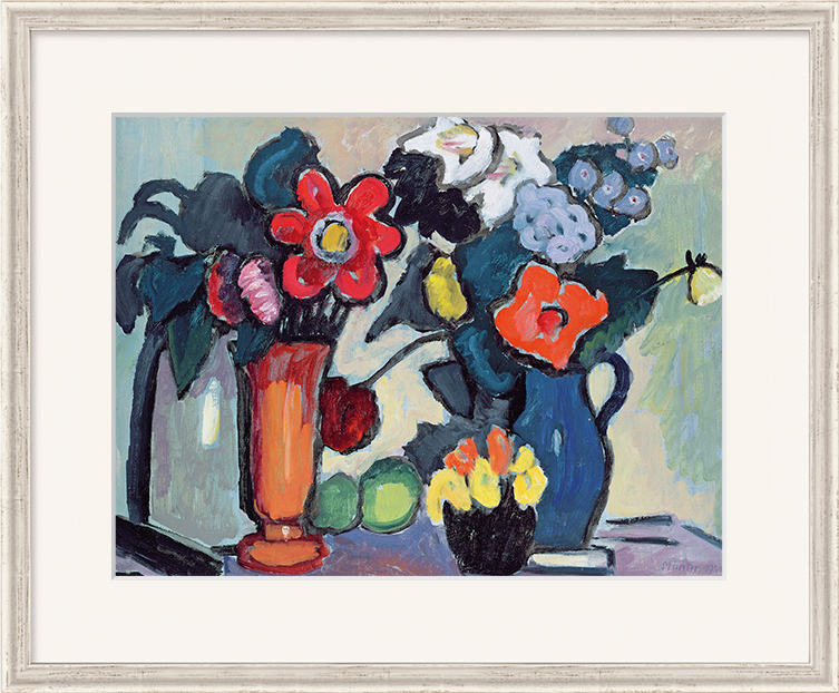 Gabriele Münter: Bild ‚Blumen in der Nacht‘ (1941), gerahmt