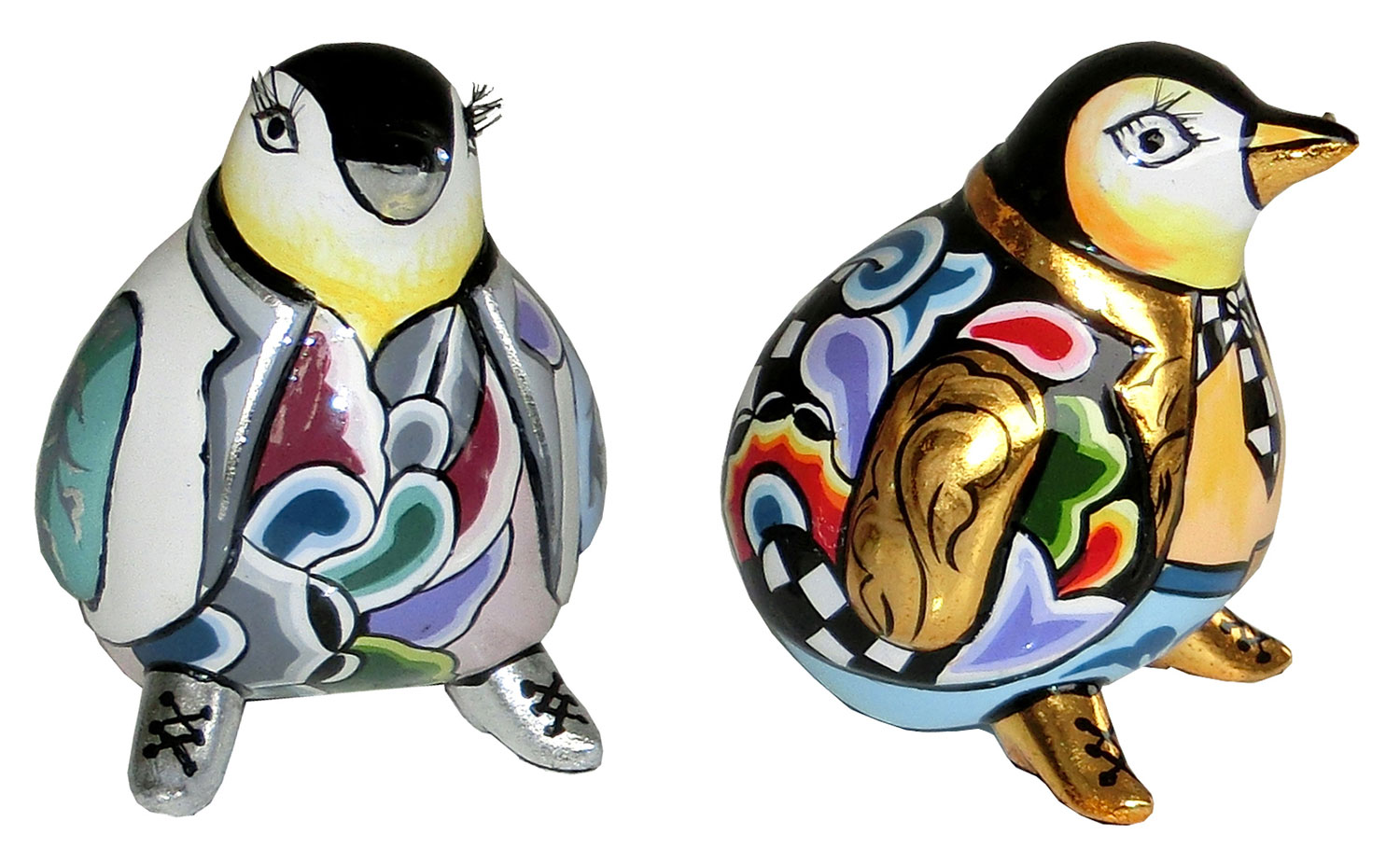 Tom’s Drag: 2 Pinguine ‚Finn & Kimi‘ im Set, Kunstguss