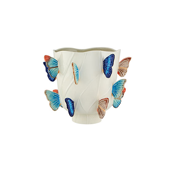 Bordallo Pinheiro: Keramikvase ‚Cloudy Butterflys‘ – Design Claudia Schiffer