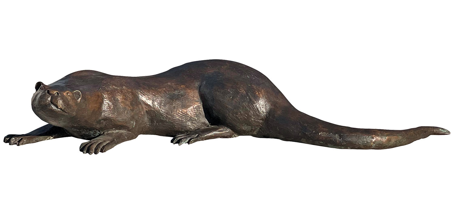 Kurt Arentz: Gartenskulptur ‚Otter‘, Bronze