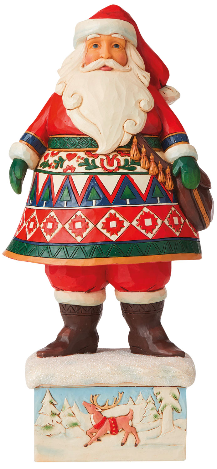 Jim Shore: Skulptur ‚Weihnachtsmann‘, Kunstguss