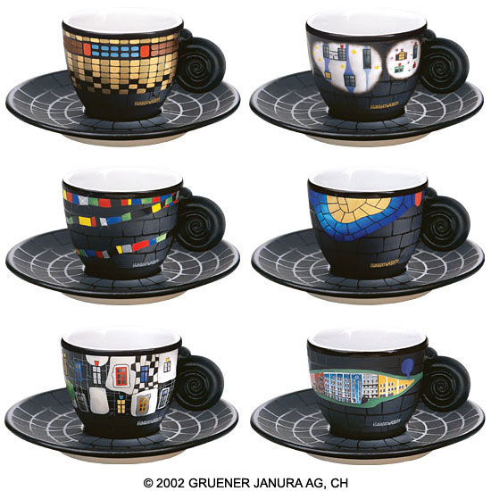 Friedensreich Hundertwasser: Die Espressotassen-Kollektion
