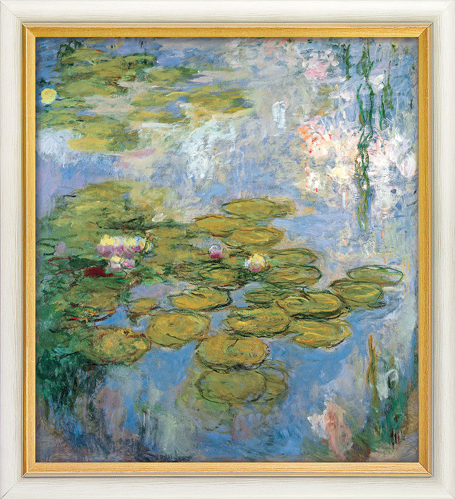 Claude Monet: Bild ‚Seerosen – Nymphéas‘ (1916-19), gerahmt