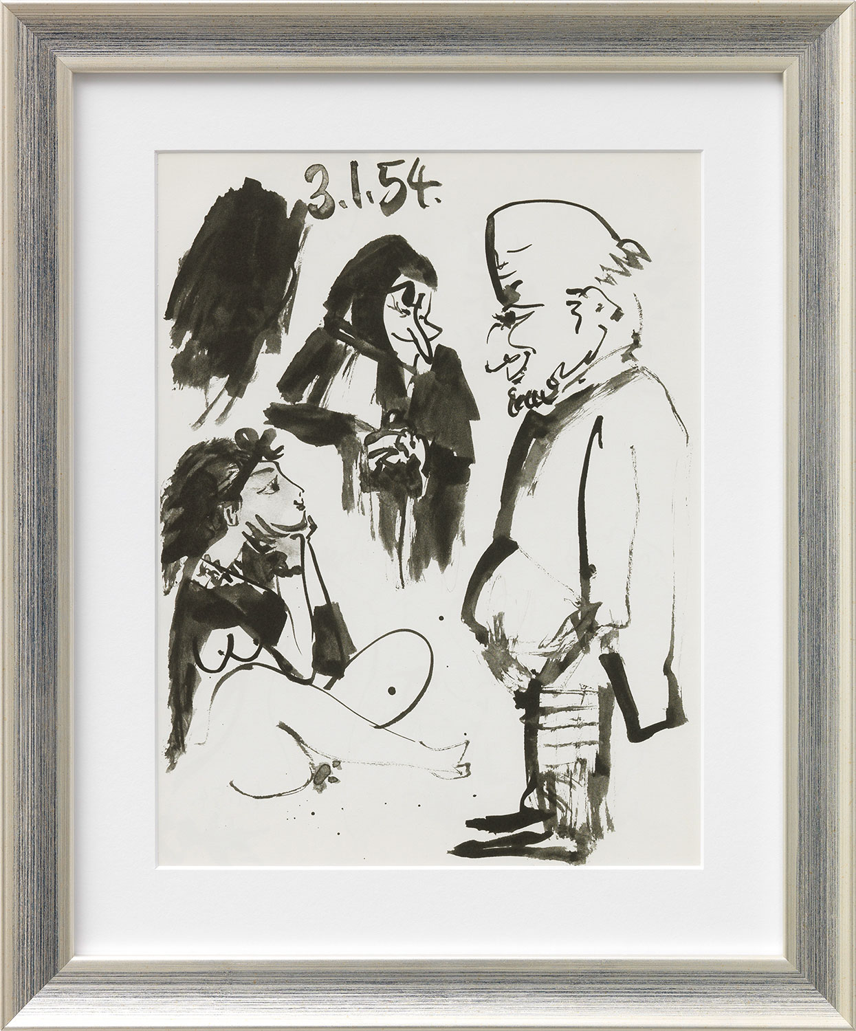 Pablo Picasso: Bild ‚Ohne Titel‘ (1953), gerahmt