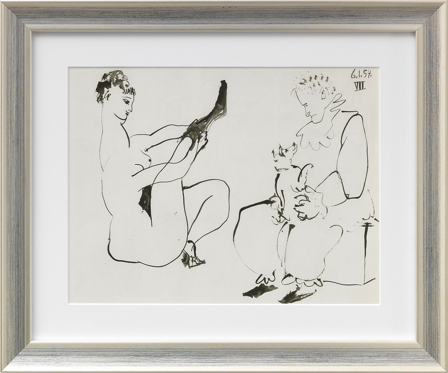 Pablo Picasso: Bild ‚Ohne Titel‘ (1953), gerahmt