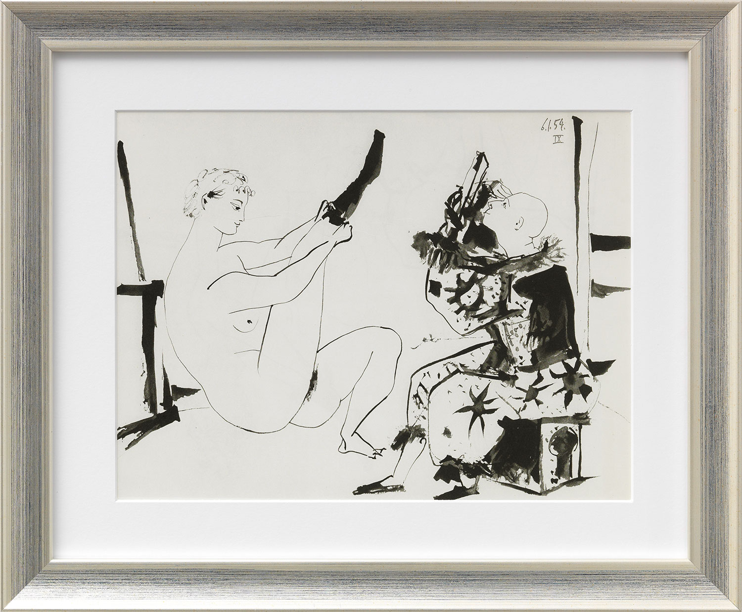 Pablo Picasso: Bild ‚Ohne Titel‘ (1953), gerahmt