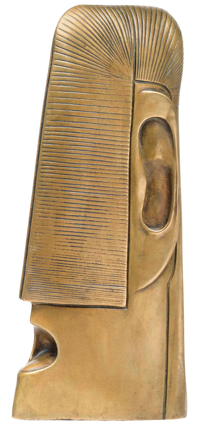 Rainer Kriester: Skulptur ‚Große Tätowierung‘ (1982), Reduktion in Bronze hell