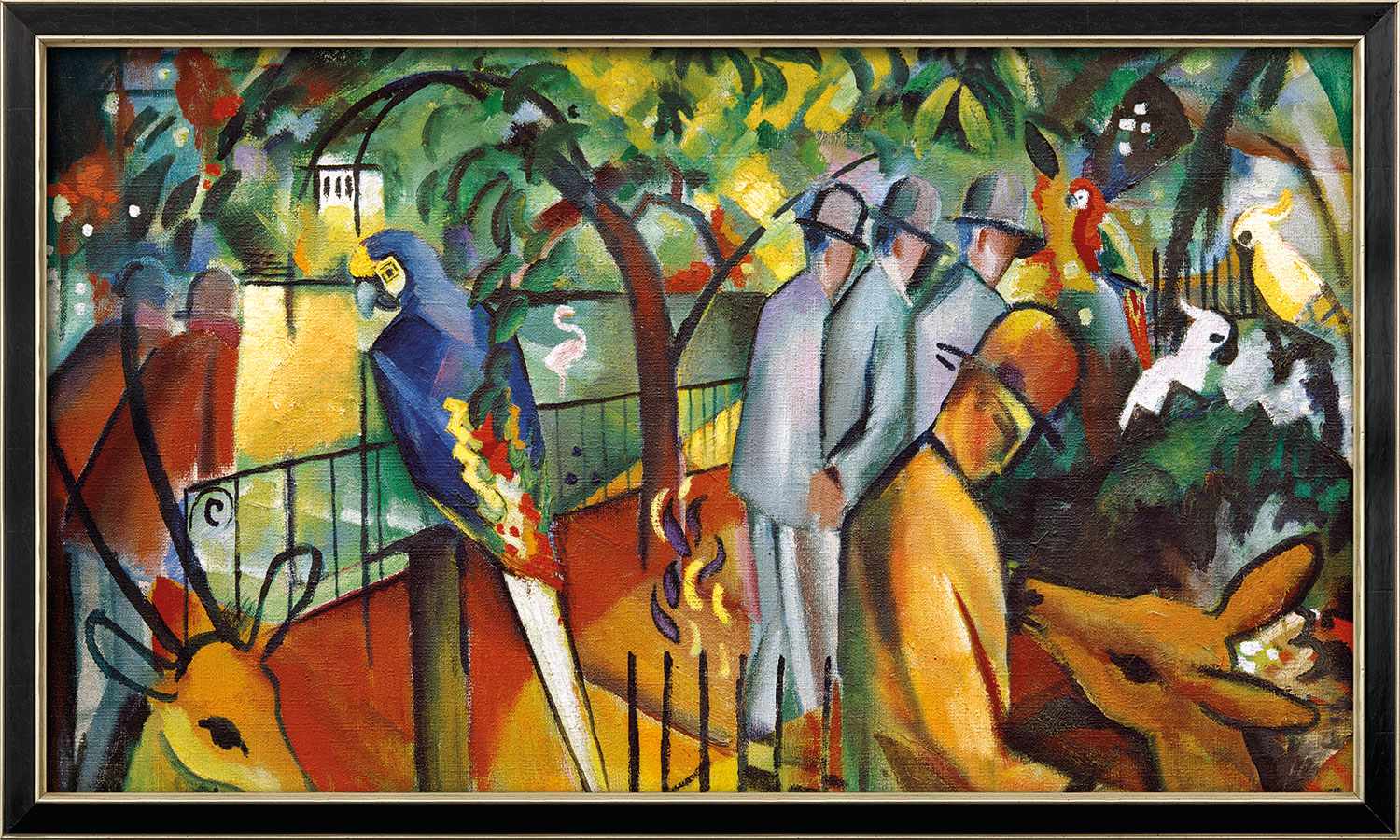 August Macke: Bild ‚Zoologischer Garten I‘ (1912), gerahmt